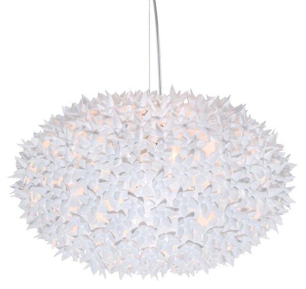 Závěsná svítidlo Kartell, Bloom S1, Bílá, Obývací pokoj, Plast, Design
