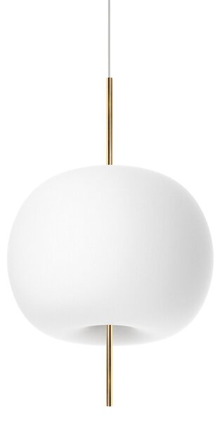 Závěsná svítidlo kdln, Kushi, stmívatelné, Bílá, Obývací pokoj, Sklo, Design