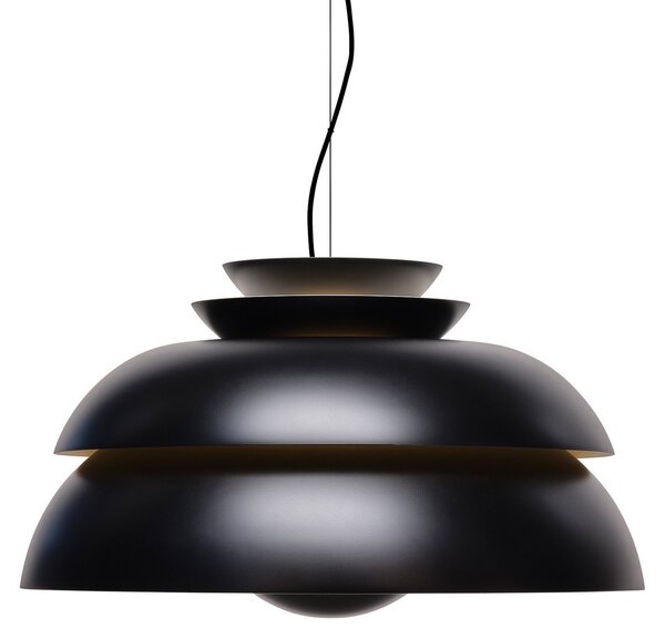 Závěsná svítidlo FRITZ HANSEN, Concert P3, stmívatelné, Černá, Obývací pokoj, Kov, Design