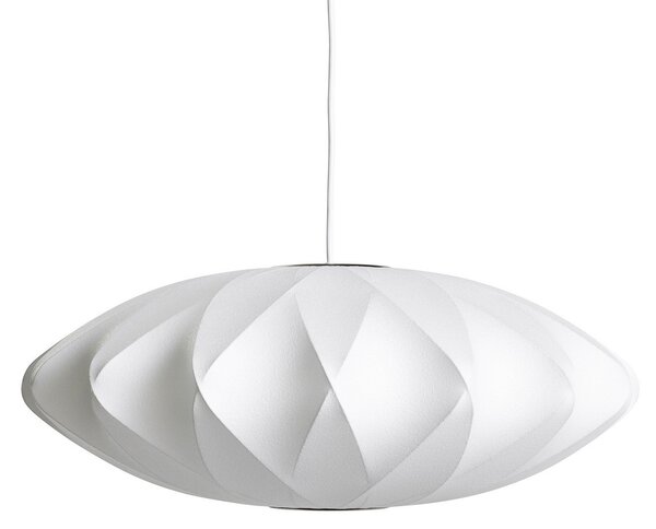 Závěsná svítidlo HAY, Nelson Saucer Bubble Crisscros, stmívatelné, Bílá, Obývací pokoj, Plast, Design