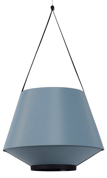 Závěsná svítidlo Forestier, Carrie S, stmívatelné, Modrá, Obývací pokoj, Tkanina / Textil, Design