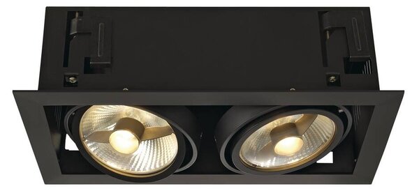 LA 115550 KADUX 2 ES111, svítidlo typu downlight, hranaté, černé matné, max. 2x 75 W - BIG WHITE (SLV)