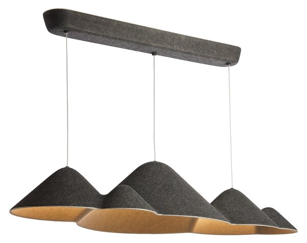 Závěsná svítidlo LOOM DESIGN, Panorama, stmívatelné, Černá, Obývací pokoj, Tkanina / Textil, Young lifestyle