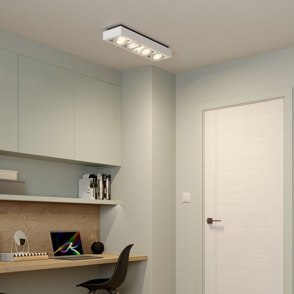 Stropní Lampa Arcchio, Ronka, stmívatelné, Bílá, Obývací pokoj, Kov, Moderní