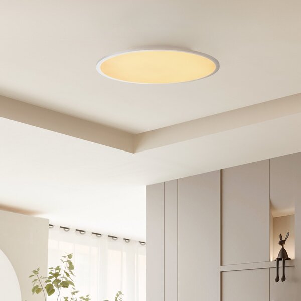 Stropní Lampa Lindby, Narima, stmívatelné, Šedá, Kuchyně, Plast, Moderní