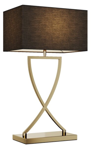 Stolní lampa Lucande, Evaine, Černá, Obývací pokoj, Kov, Moderní