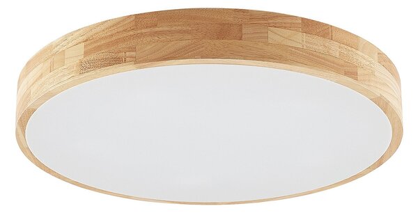 Stropní Lampa Lindby, Tanju, stmívatelné, Dřevo, Obývací pokoj, Dřevo, Venkovský / rustikální