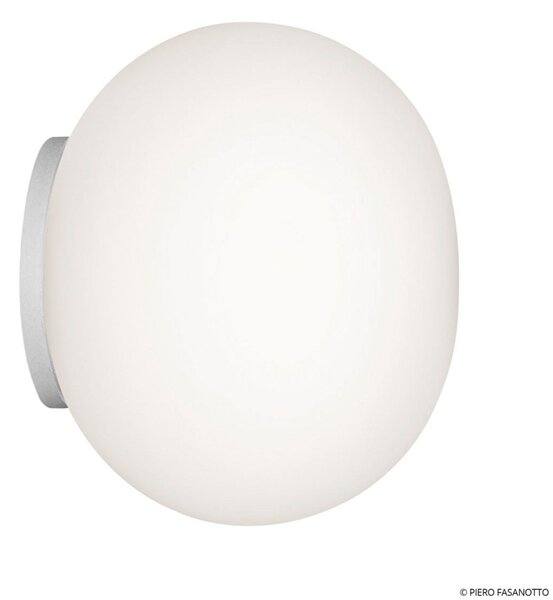 Nástěnná Svítidla FLOS, Mini Glo-Ball, stmívatelné, Bílá, Obývací pokoj, Sklo, Design