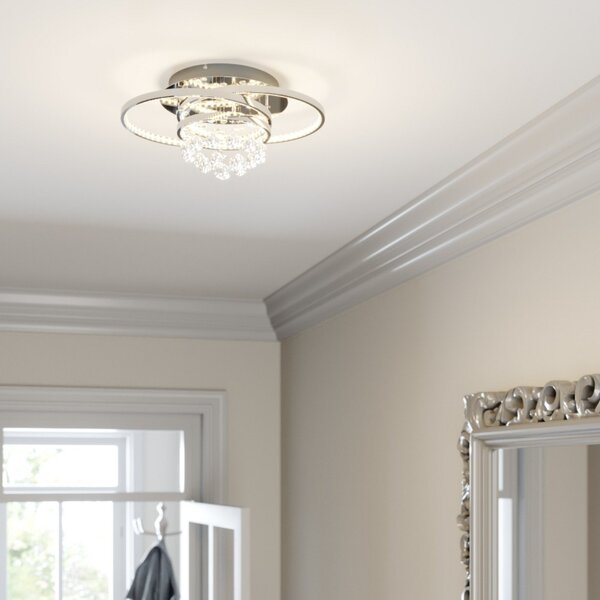 Stropní Lampa Lucande, Keely, stmívatelné, Metalická, Obývací pokoj, Kov, Moderní
