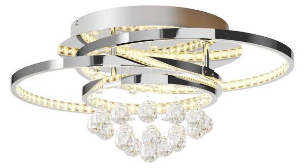 Stropní Lampa Lucande, Keely, stmívatelné, Metalická, Obývací pokoj, Kov, Moderní