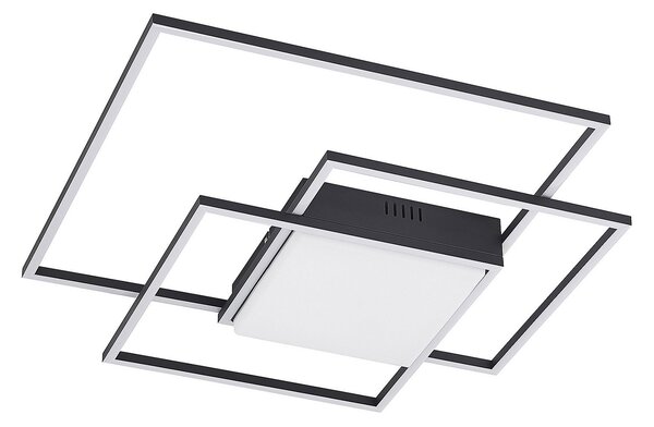 Stropní Lampa Lindby, Nelinka, Černá, Obývací pokoj, Kov, Moderní