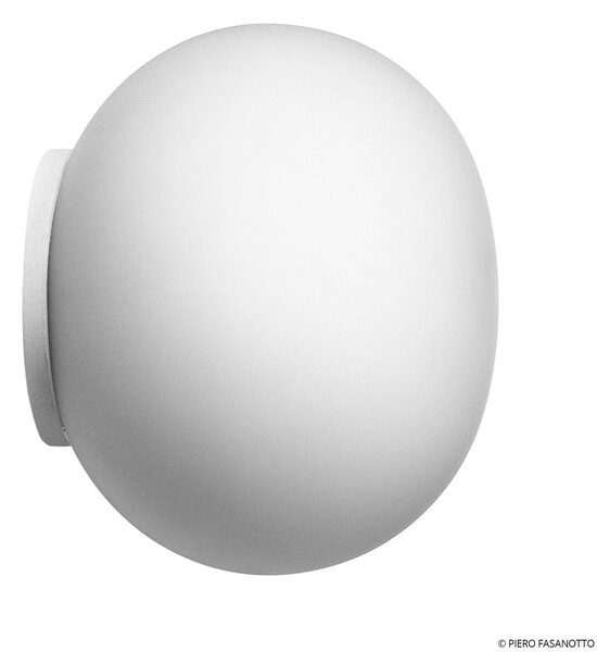 Nástěnná Svítidla FLOS, Mini Glo-Ball, stmívatelné, Bílá, Obývací pokoj, Sklo, Design