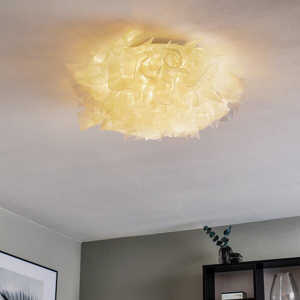 Stropní Lampa Slamp, VELI, stmívatelné, Transparentní, Obývací pokoj, Plast, Design
