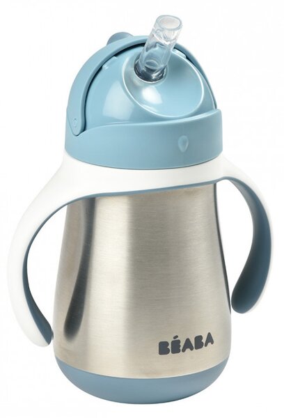 Termoska s brčkem, 250ml, Beaba, modrá