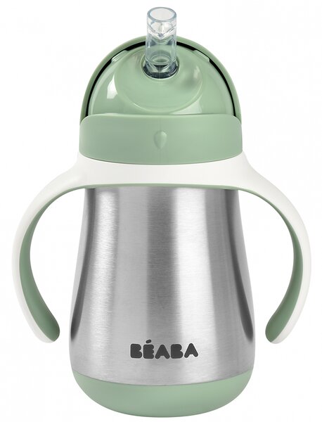 Termoska s brčkem, 250ml, Beaba, zelená