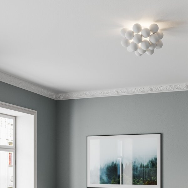 Stropní Lampa By Rydéns, Gross, stmívatelné, Bílá, Obývací pokoj, Kov, Design