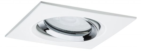P 93664 Zápustné svítidlo Nova IP65 hranaté max. 35W bílá / chrom 1ks výklopné - PAULMANN