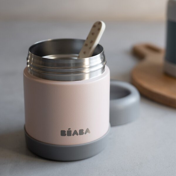 Termoska na jídlo, 350ml, Beaba, růžová