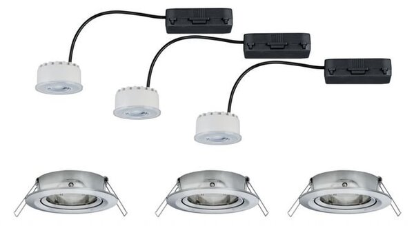 P 93944 Zápustné svítidlo LED Reflector Coin 6,8W železo 3ks stmívatelné, výklopné - PAULMANN