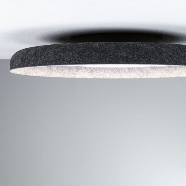 Stropní Lampa Paulmann, Zarina, stmívatelné, Černá, Obývací pokoj, Tkanina / Textil, Moderní