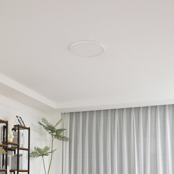 Stropní Lampa Lindby, Pravin, Bílá, Obývací pokoj, Plast, Moderní