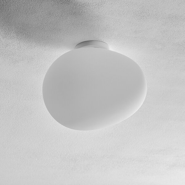 Stropní Lampa Foscarini, Gregg media, stmívatelné, Bílá, Obývací pokoj, Sklo, Design