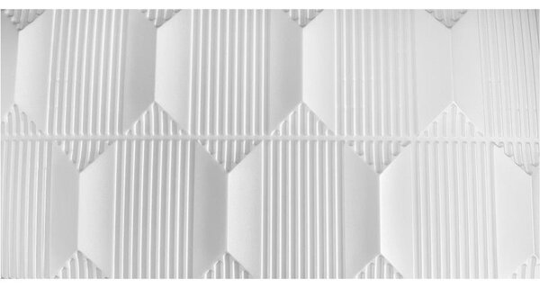3D panel XPS, cena za kus, rozměr 100 cm x 50 cm, geometrický vzor bílý, IMPOL TRADE