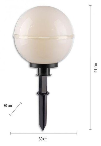 LD 19323-16-2 Koule, 2ks sada, IP44, pr.30cm, bílá, vč. zápich - JUST LIGHT