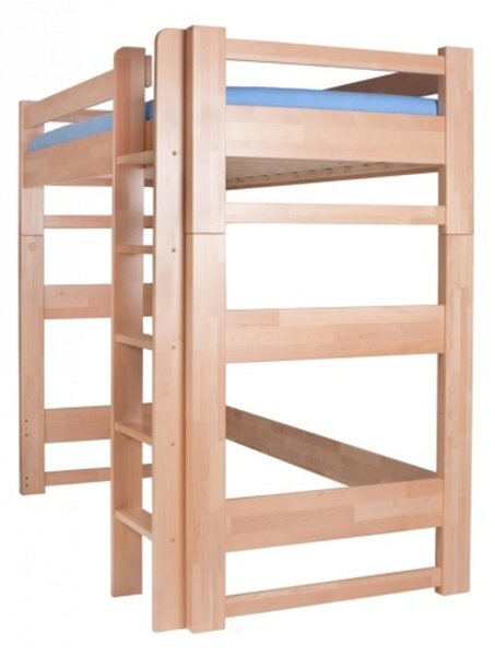 Patrová Patrová postel Lucas 90x200 - buk 90x200, Moření: Buk přírodní