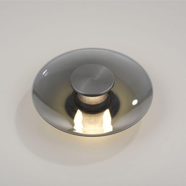 Paul Neuhaus Stropní/nástěnné LED svítidlo PURE Vitrum, 13W, ø 22 cm, 2700 stmívatelné Barva: Hnědá