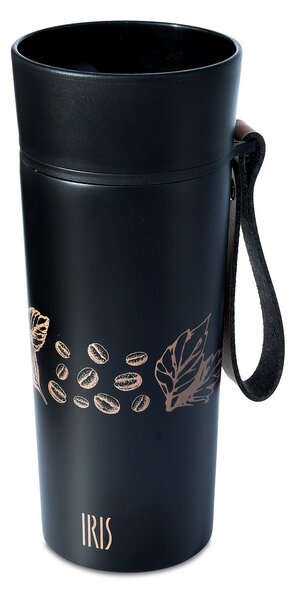 Designový termohrnek, 360ml, Iris Barcelona, černý