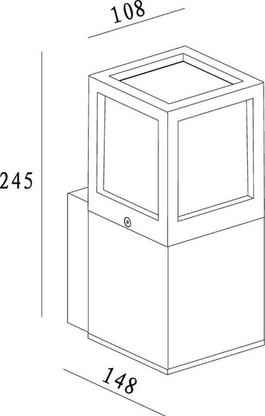 IMPR 731059 Nástěnné svítidlo Facado A antracit 20W E27 230V IP54 - DEKOLIGHT