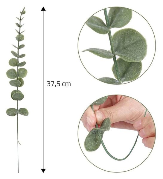 4Leaders Umělý eukalyptus dekorativní 5 ks 37,5 cm