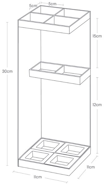 Černý kovový stojan na deštníky Yamazaki Smart 30 cm