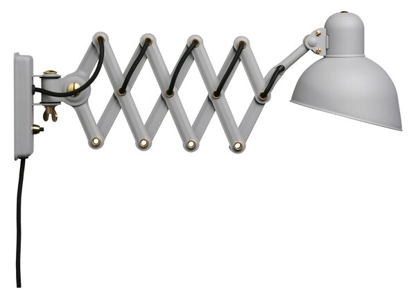 Nástěnná Svítidla FRITZ HANSEN, Kaiser idell 6718-W, stmívatelné, Šedá, Obývací pokoj, Kov, Design
