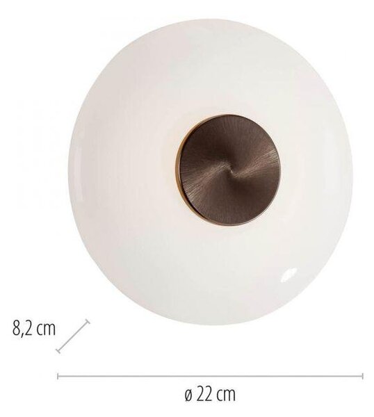 Paul Neuhaus Stropní/nástěnné LED svítidlo PURE Vitrum, 13W, ø 22 cm, 2700 stmívatelné Barva: Hnědá