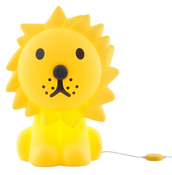 Stolní lampa Mr Maria, Lion, stmívatelné, Žlutá, Dětský pokoj, Plast