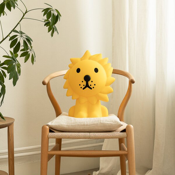 Stolní lampa Mr Maria, Lion, stmívatelné, Žlutá, Dětský pokoj, Plast
