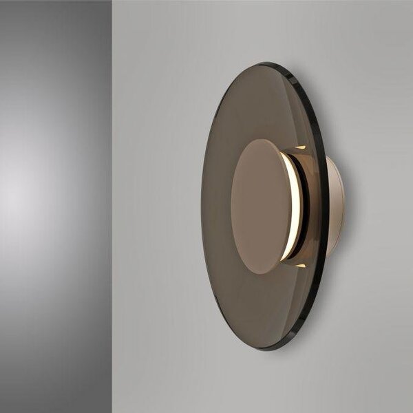PAULNEUHAUS LED nástěnné svítidlo Pure Moon stmívatelné 2700K bronz / tmavý amber - PAUL NEUHAUS