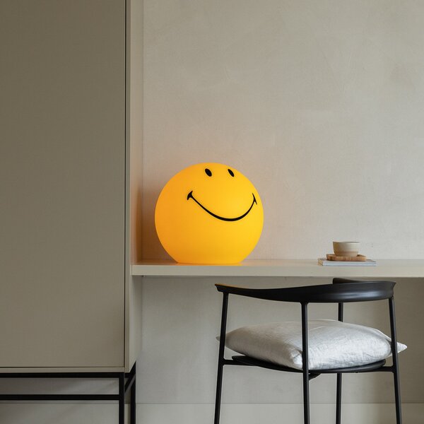 Stojací Lampa Mr Maria, Smiley, stmívatelné, Žlutá, Dětský pokoj, Plast