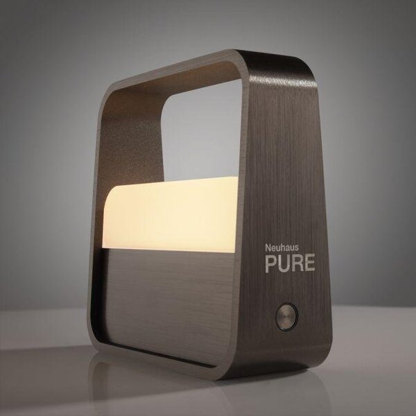 Paul Neuhaus Stolní přenosná LED lampa PURE GO, 3W, v. 13 cm, USB, 2700K Barva: Šedá