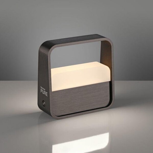Paul Neuhaus Stolní přenosná LED lampa PURE GO, 3W, v. 13 cm, USB, 2700K Barva: Šedá