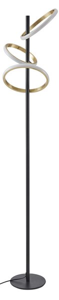 Stojací Lampa Lucande, Madu, stmívatelné, Černá, Ložnice, Plast, Moderní