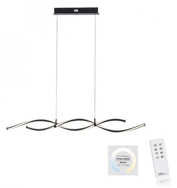 Paul Neuhaus Závěsné LED svítidlo, 42W, v. 120 cm, RF control, CCT 2700-5000K
