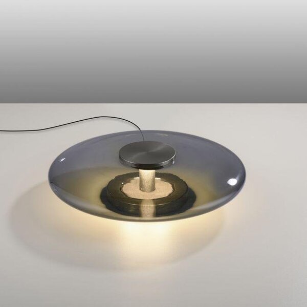 Paul Neuhaus Stolní LED lampa PURE Vitrum, ø 32 cm, 2700K stmívatelná, dotykový stmívač Barva: Hnědá