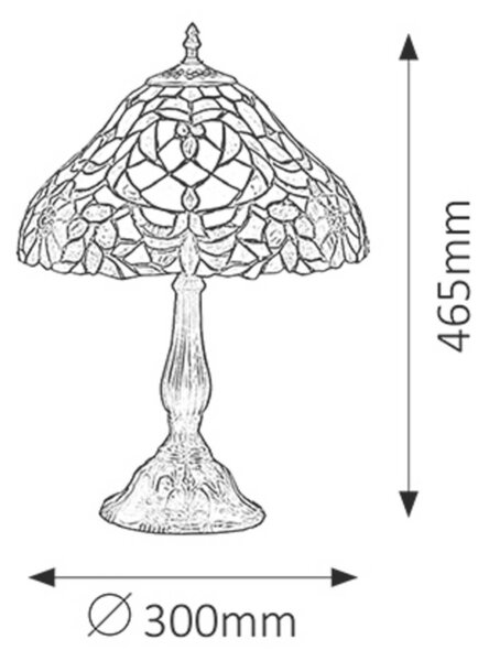 Rabalux stolní lampa Mirella E27 1x MAX 60W bronzová 8090