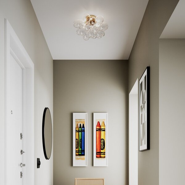 Stropní Lampa By Rydéns, Gross, stmívatelné, Transparentní, Obývací pokoj, Sklo, Design