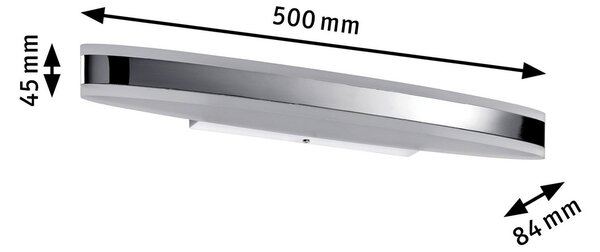 Nástěnná Svítidla Paulmann, KUMA, Metalická, Koupelna, Kov, Moderní
