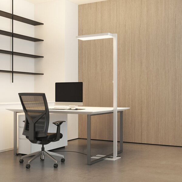 Stojací Lampa Arcchio, Timon, stmívatelné, Bílá, Pracovna, Hliník, Moderní