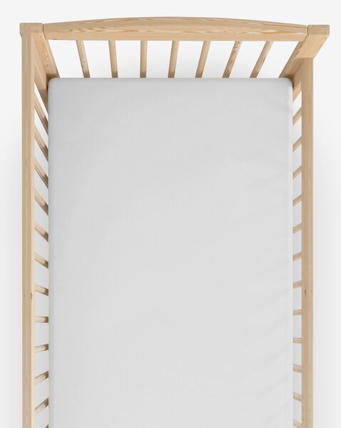 Goldea bavlněné prostěradlo do dětské postýlky - světle šedé 60 x 120 cm